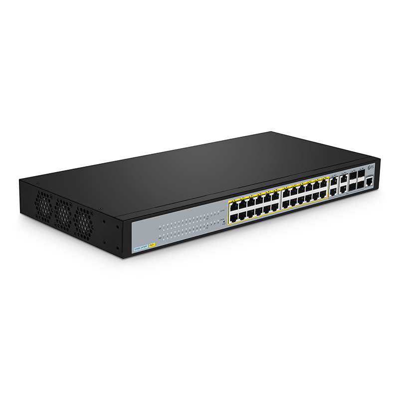 S3400-24T4FP, 24-Port Gigabit Ethernet L2+ PoE+ Switch, 24 x PoE+ Ports @370W, with 4 x 1Gb Combo Uplinks, Support ERPS 90131 - Görsel 6