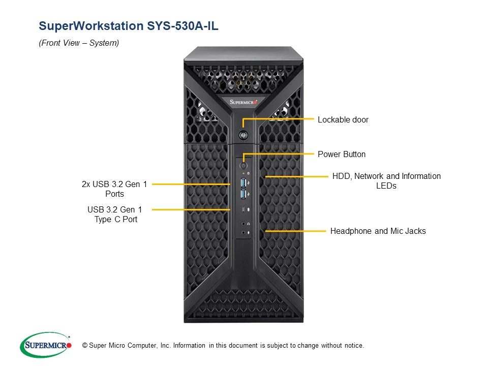 Super Workstation SYS-530A-IL Workstation - Görsel 3