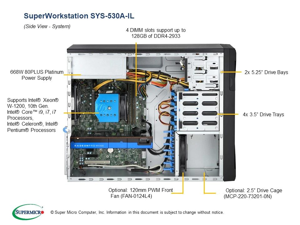 Super Workstation SYS-530A-IL Workstation - Görsel 5