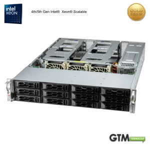 Supermicro 2U Gold Series CloudDC Server (SYS-521C-NR-G1) Hızlı Teslimat Sunucu
