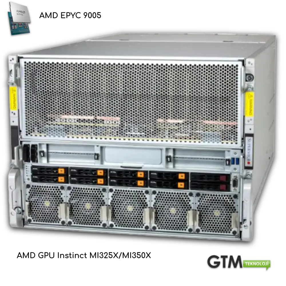 Supermicro AS-8126GS-TNMR: AMD Instinct MI350X Serisi GPU Server