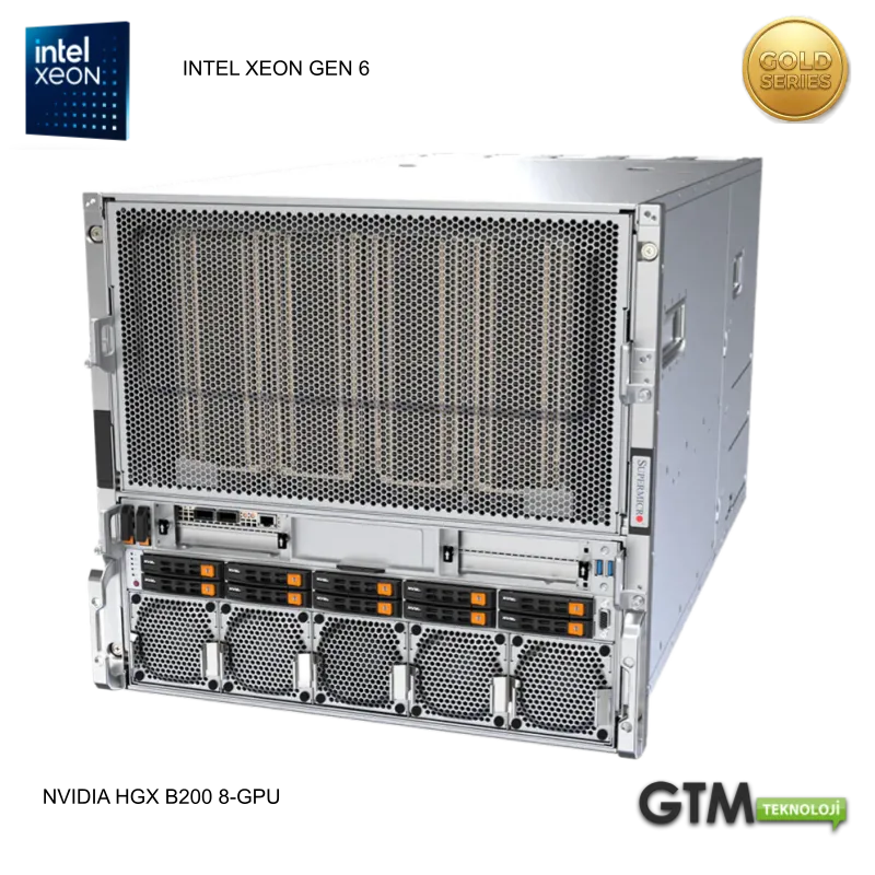 Supermicro 10U B200 Gold Serisi GPU Sunucusu Gold Serisi Hızlı Teslimat (SYS-A22GA-NBRT-G1) (EOL)