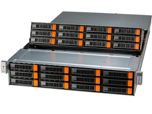 Supermicro ASG-2015S-E1CR24L — 2U üstten yüklemeli / önden yüklemeli depolama sunucusu, 26 sürücü yuvası