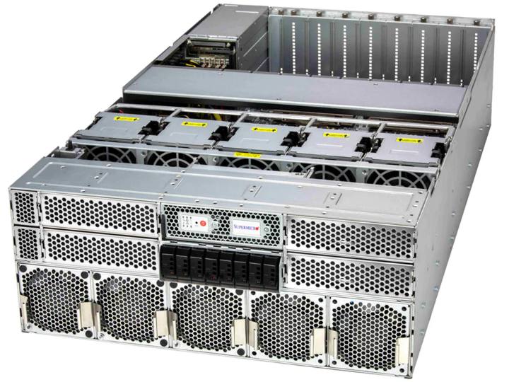 Supermicro SYS-422GL-NR | 4U MGX Dual-Root PCIe GPU Sunucu (8x 600W GPU, Xeon 6900)
