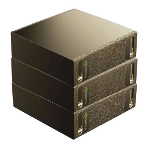 NVIDIA DGX Spark 3'lü ring cluster — üç ünite istiflenmiş