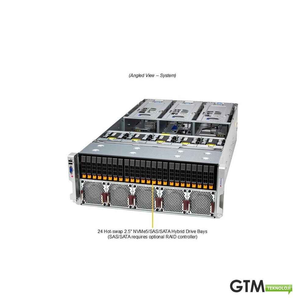 Supermicro SYS-442B-NR sunucu açılı görünüm