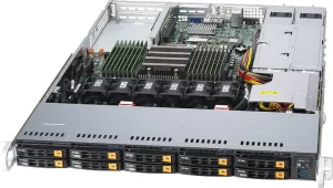Supermicro AS-1114S-WN10RT; AMD EPYC 7002/7003 desteği, 10x NVMe/SATA disk yuvası ve 10GbE bağlantısıyla 1U WIO sunucu platformudur.