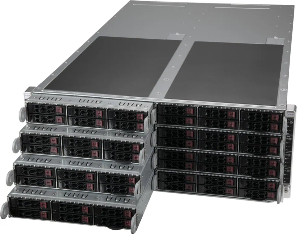 Supermicro AS-F1114S-RNTR 4U FatTwin AMD Sunucu – 8 Node, 48x Hot-Swap
