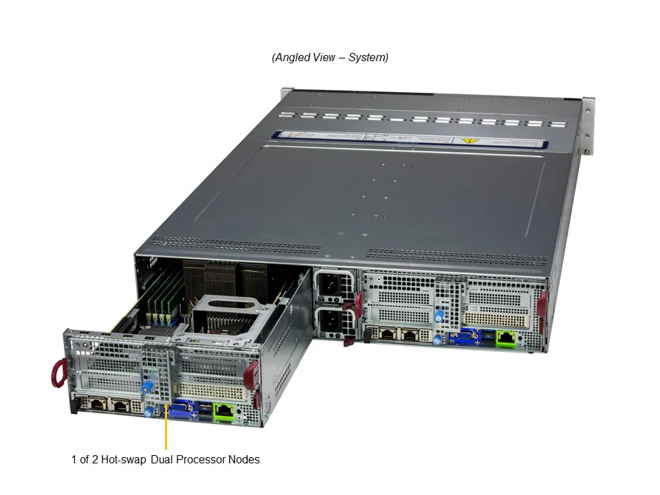 Supermicro SYS-221BT-DNC8R 2U BigTwin Server – 12x NVMe/SAS - Görsel 2