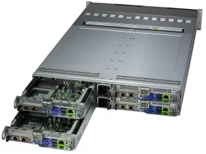 Supermicro SYS-221BT-HNC8R 2U BigTwin Server – 4 Node, 6x NVMe/SAS