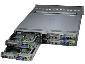 Supermicro SYS-221BT-HNC9R 2U BigTwin Server – 4 Node, 6x NVMe/SAS